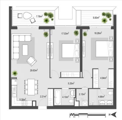 108 m² – BW Terraces, Belgrade Waterfront — 21