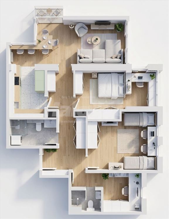 100% renovated 3bed riverside, half/fully furn. — 2