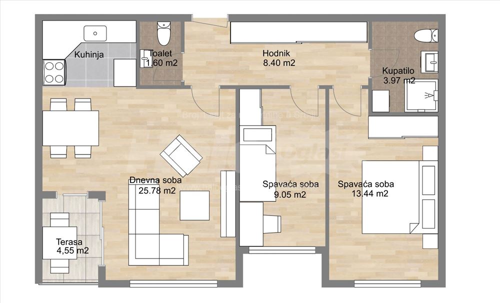 65,03 m2 - Kompleks 25. Maj Residences Mladenovac — 3