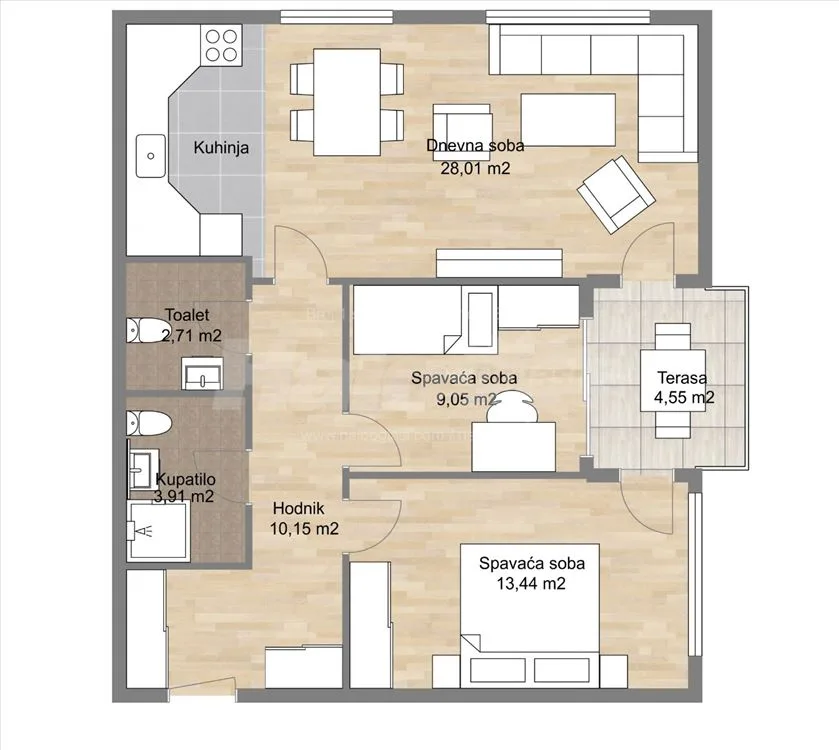 71,82 m2 - Kompleks 25. Maj Residences Mladenovac — 3