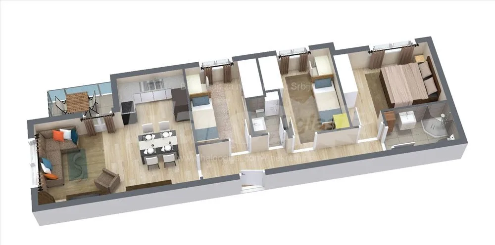 76,60 m2 - Kompleks 25. Maj Residences Mladenovac — 2