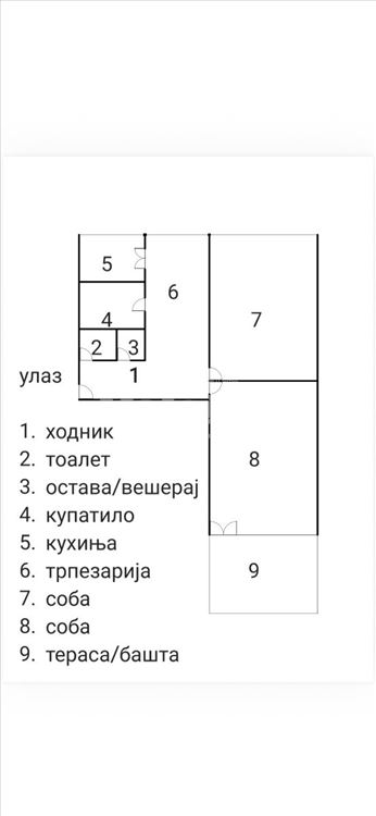 Blok 45 Nehruova, Savski kej, stan sa baštom — 7