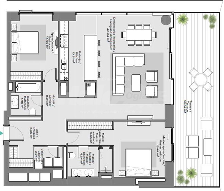 BW Riviera|155m2| Velika terasa |I red do reke — 3