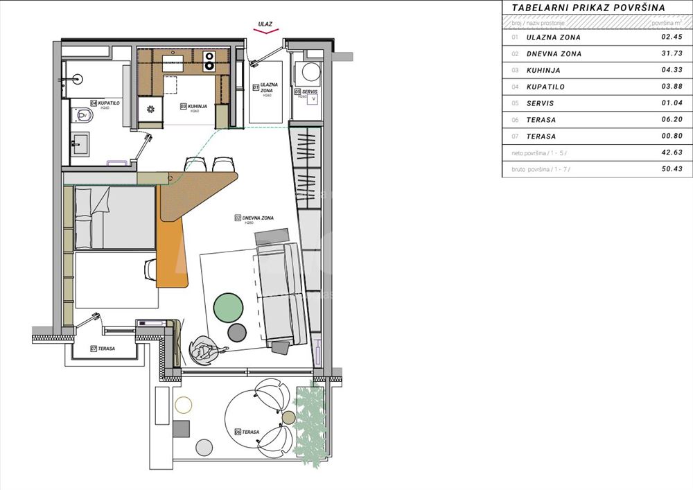 Designed 50 m², Furnished, Novi Dorćol — 15