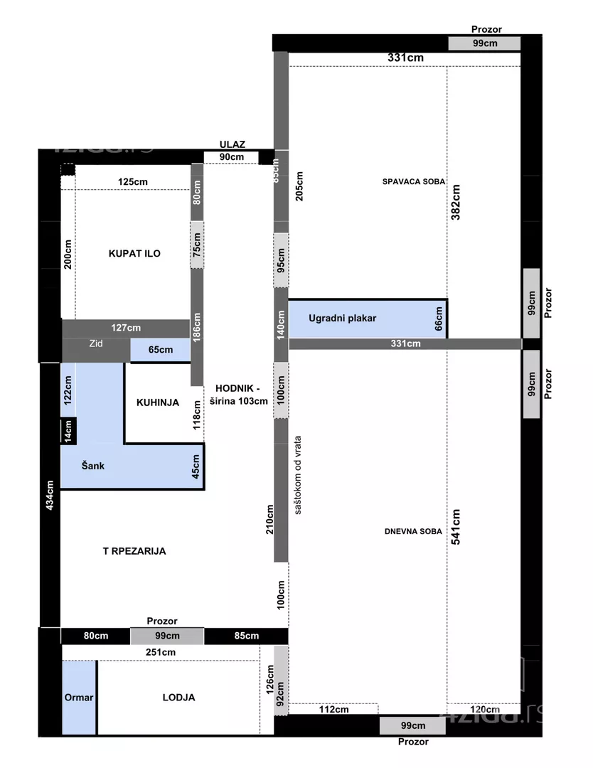 Dvosoban stan na prodaju, Jovanke Radaković 25i, 149.000€, 49m² — 2