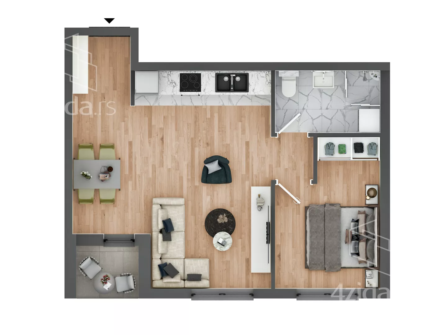 Dvosoban stan na prodaju, Lazara Avramovića, 119.820€, 40m² — 4