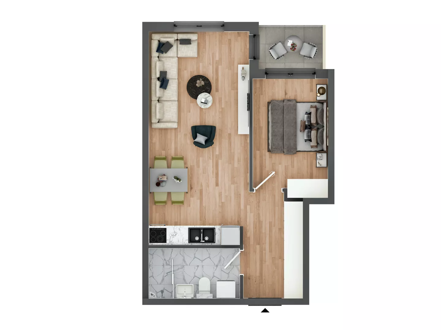 Dvosoban stan na prodaju, Lazara Avramovića, 131.610€, 44m² — 4