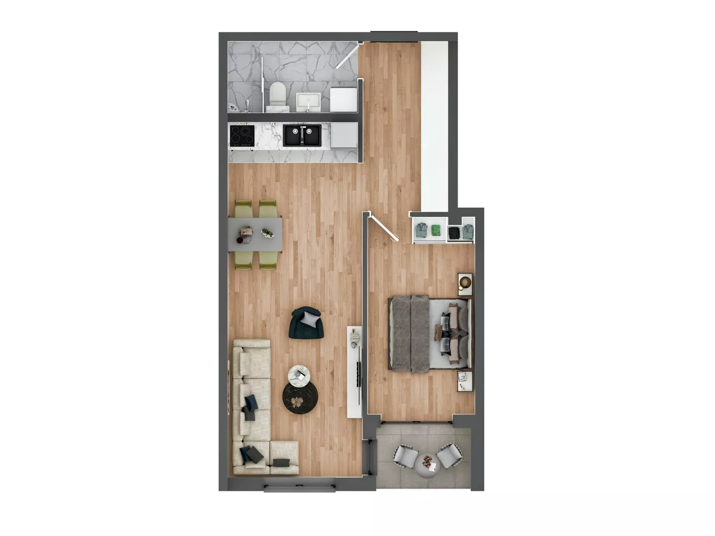 Dvosoban stan na prodaju, Lazara Avramovića, 147.210€, 49m² — 4