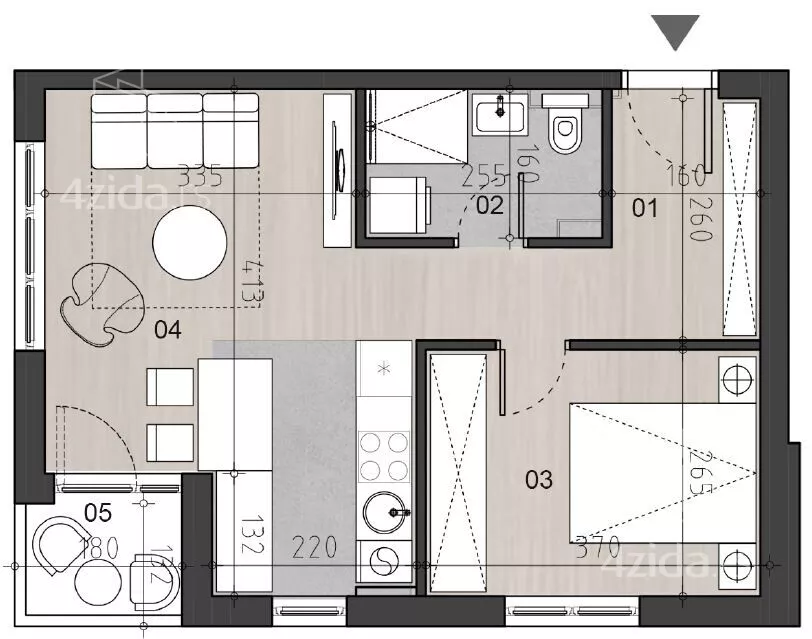 Dvosoban stan na prodaju, Rada Neimara 75, 136.000€, 40m² — 2