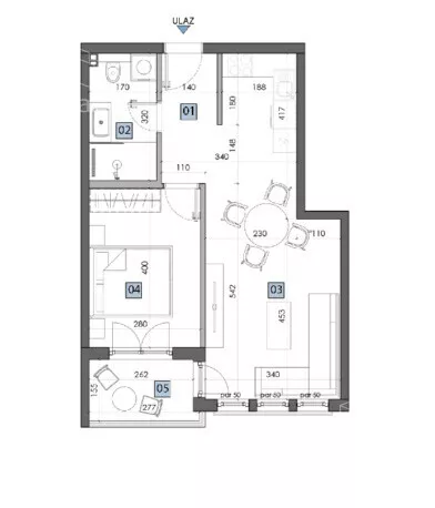 Dvosoban stan na prodaju, Vladimira Ćorovića 50, 88.800€, 48m² — 2