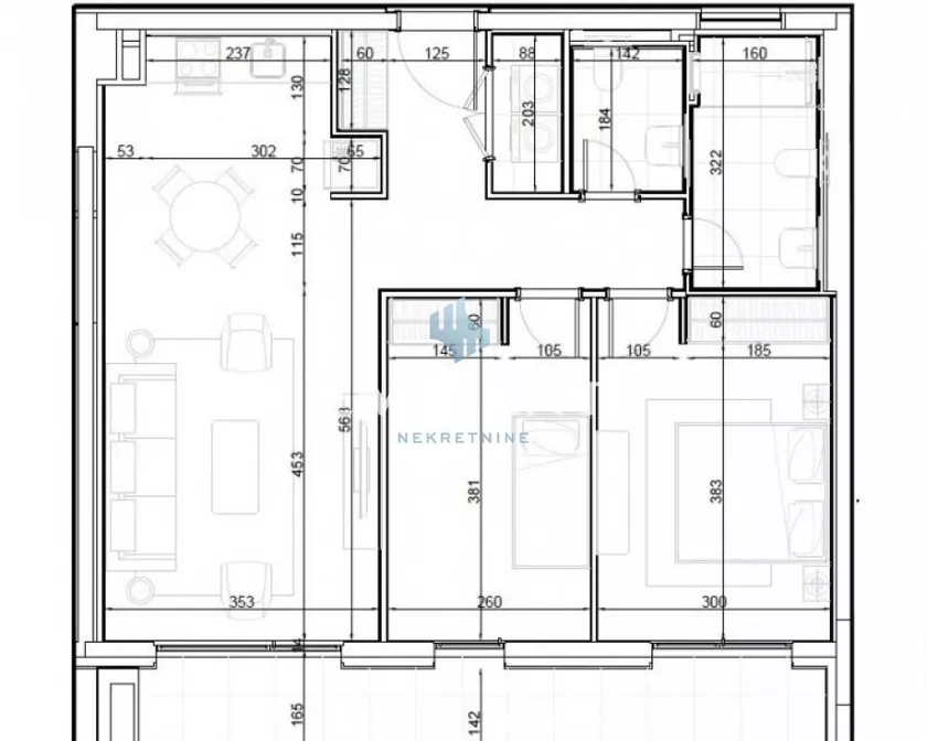 Dvosoban stan za izdavanje, Požeška, 550€, 46m² — 3