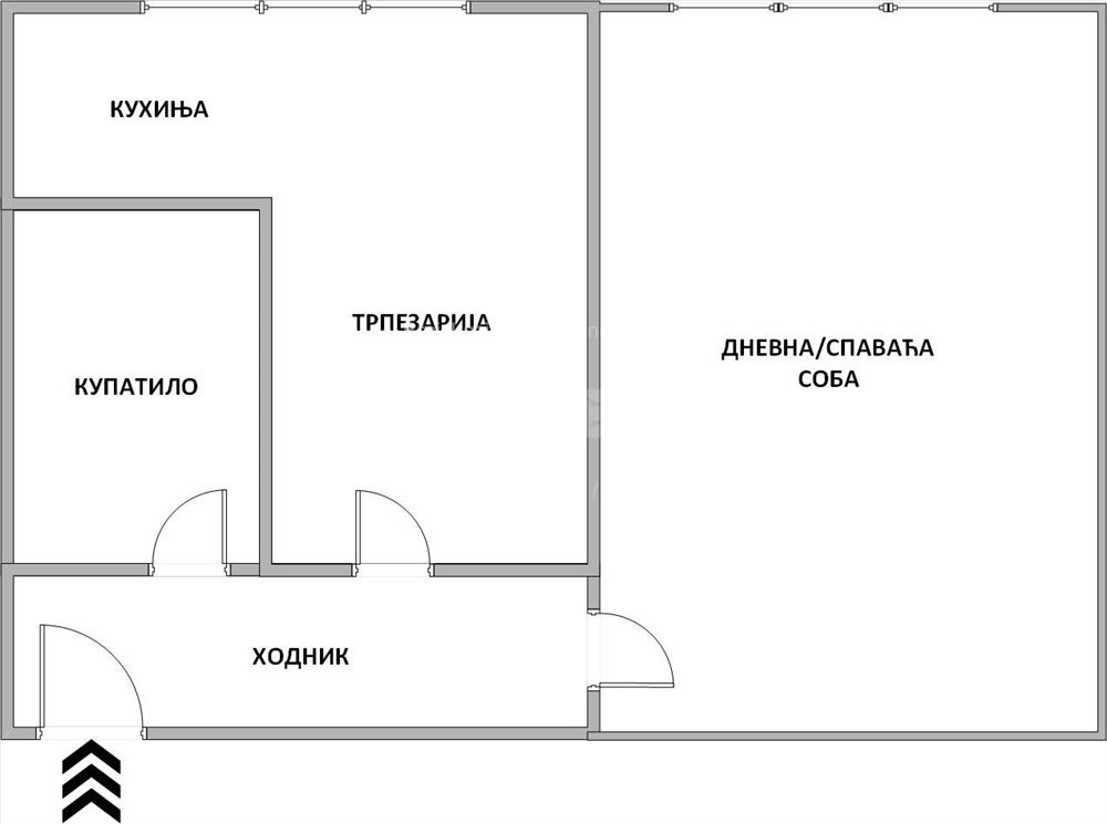 Izdaje se jednosoban namešten stan 37 m2 Karaburma — 2