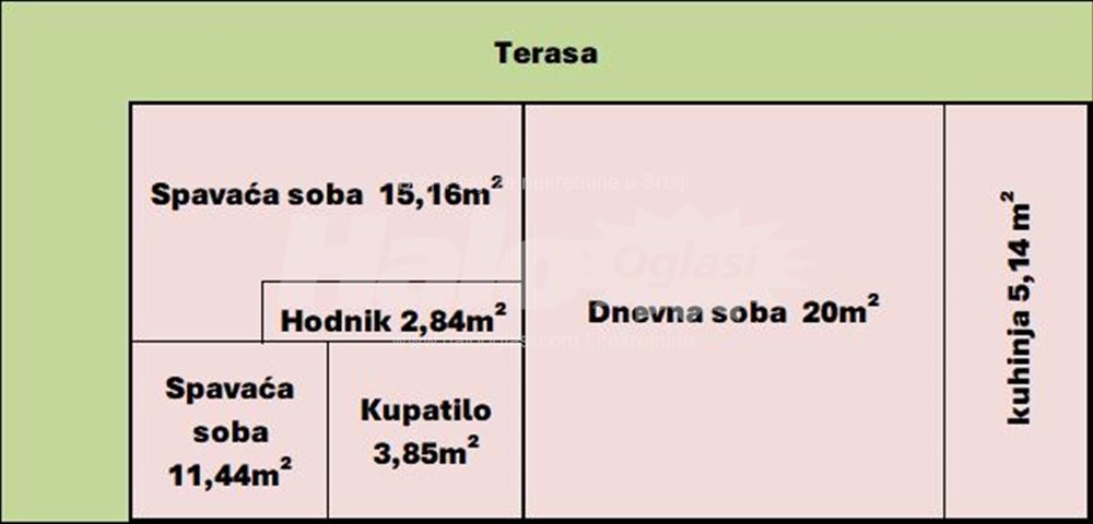 Izdaje se novi dvoiposoban stan na Lekinom brdu — 10