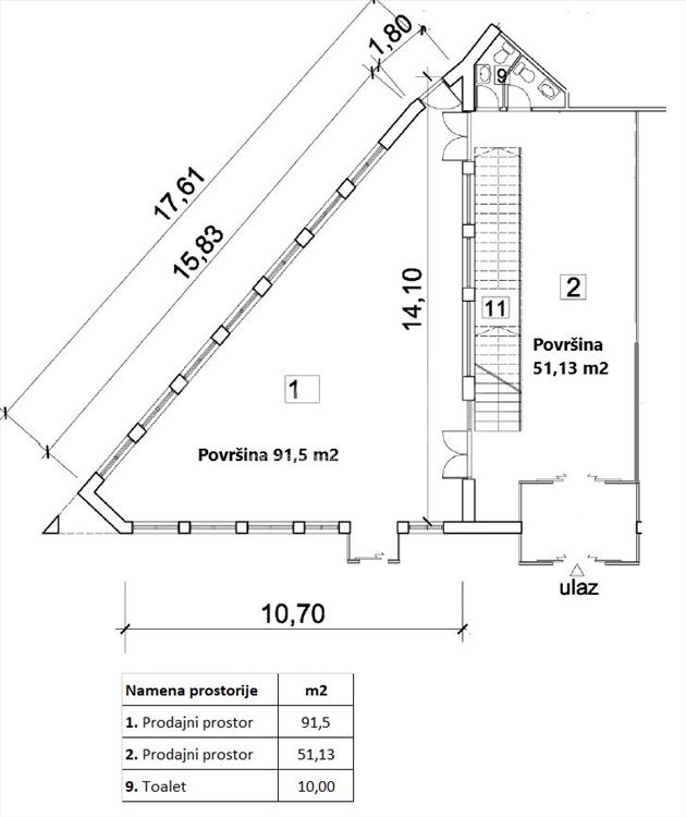 Izdaje se poslovni prostor 150m2 u centru Zemuna — 6