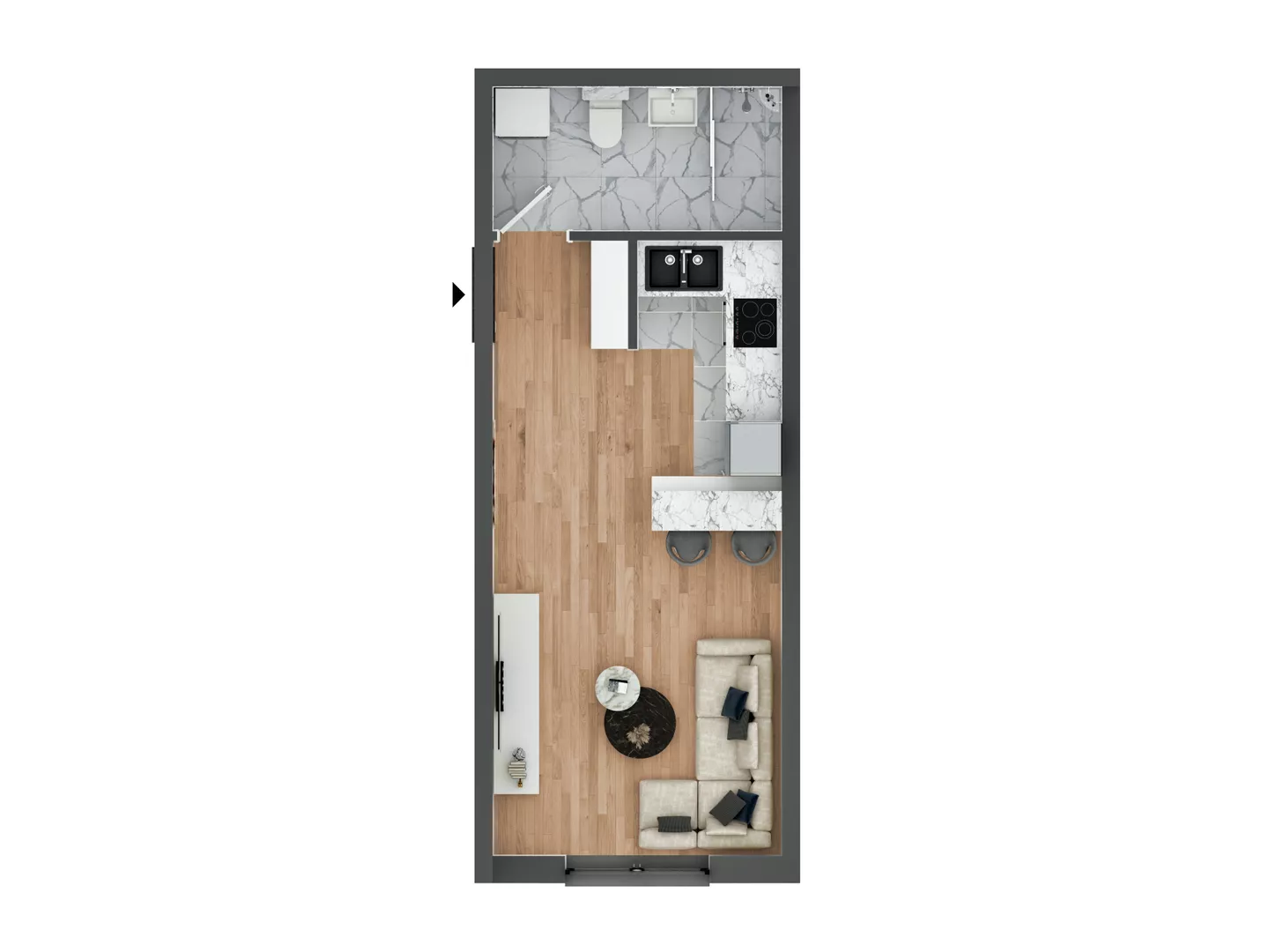 Jednosoban stan na prodaju, Lazara Avramovića, 82.956€, 27m² — 4