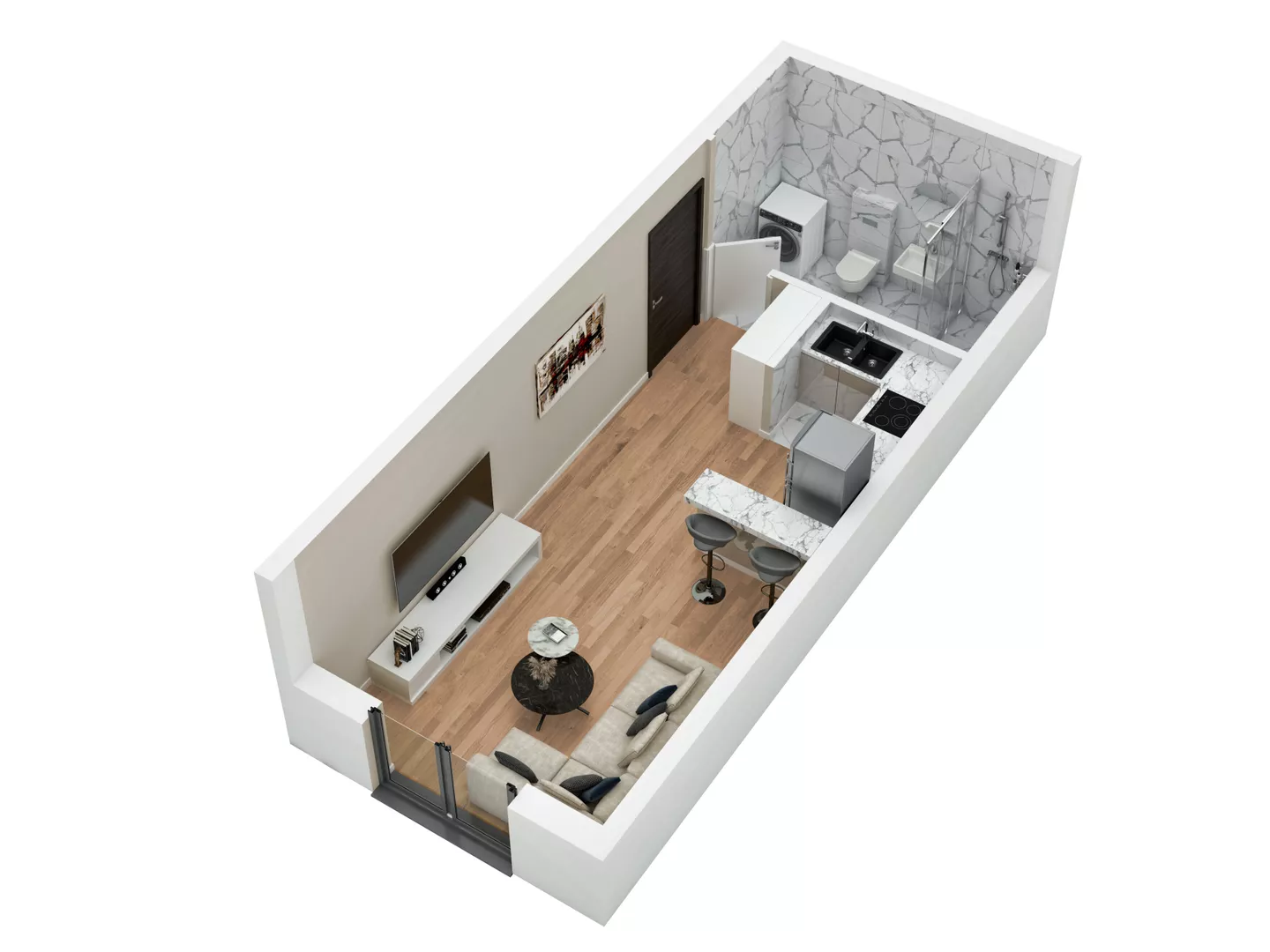 Jednosoban stan na prodaju, Lazara Avramovića, 82.956€, 27m² — 5