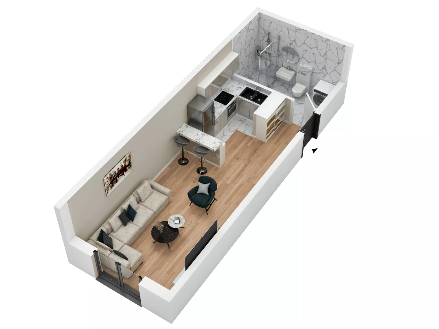 Jednosoban stan na prodaju, Lazara Avramovića, 91.760€, 29m² — 4