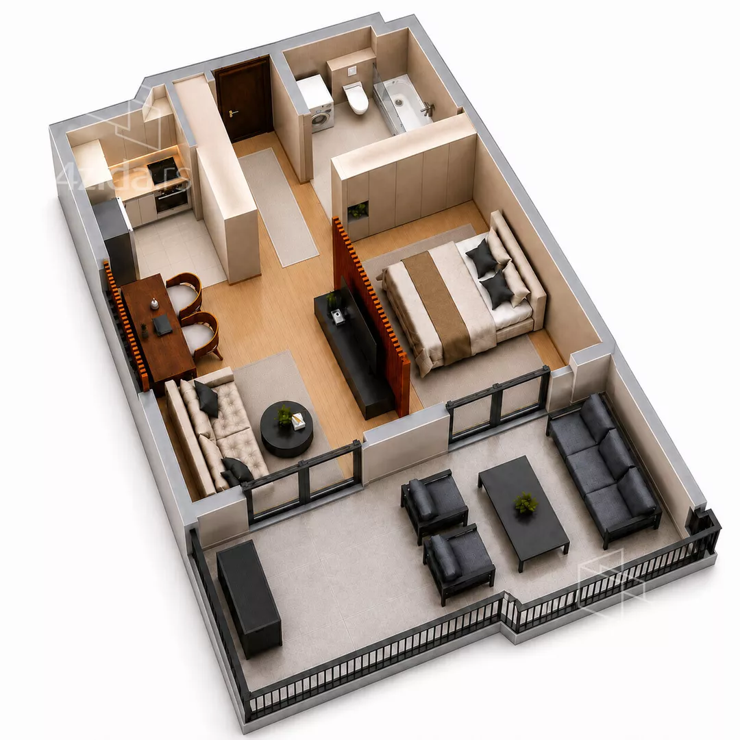 Jednosoban stan na prodaju, Vojvođanska 7, 199.500€, 44m² — 13
