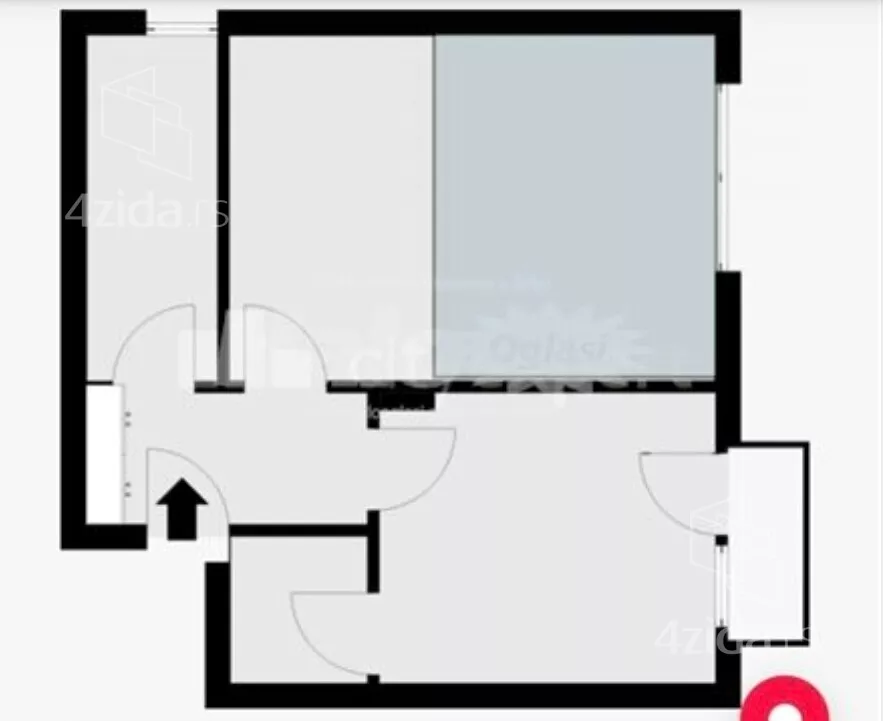 Jednosoban stan za izdavanje, Ljuba Vučkovića 17, 350€, 35m² — 6