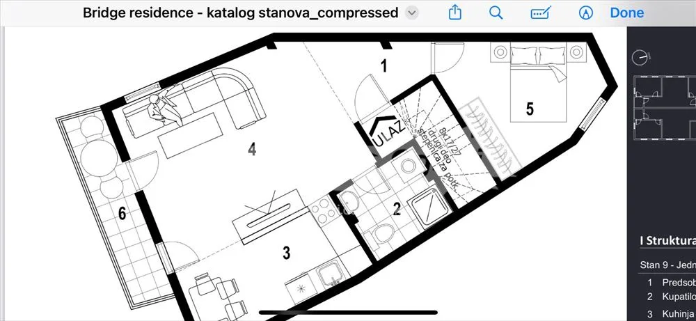 Krnjača 50 m2 jednoiposoban — 6