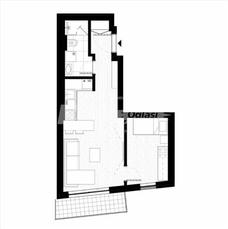 Lux novogradnja. 44m2. Dvosoban stan — 3