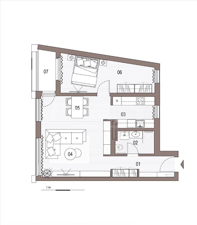 Lux stan sa garazom, dvostran,60m2, Airport Garden — 15