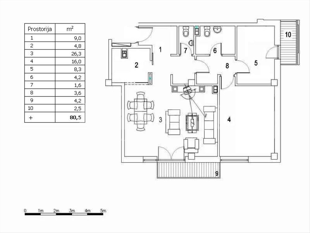 Novi Bgd, Stari Merkator, Klare Cetkin, 3.0, 80m2 — 2