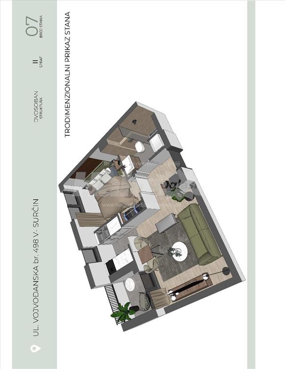 Novi blok ,,Ledine" -81m2+41m2  useljivo — 7