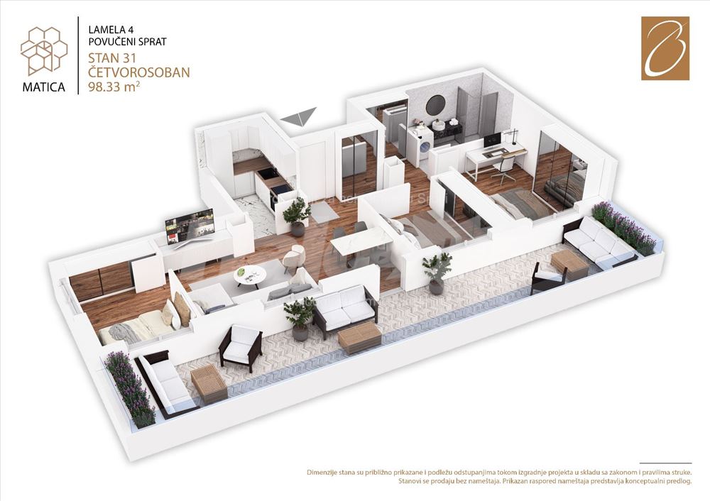 Novogradnja Mirijevo Četvorosoban — 2