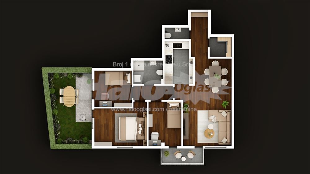 Novogradnja Mladenovac - stan 50m2 + dvoriste 47m2 — 3