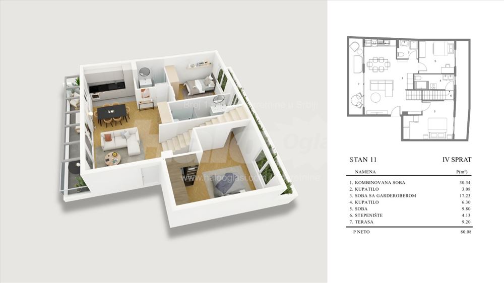 Penthouse pogled na Adu, Karpoševa 25, Banovo brdo — 3