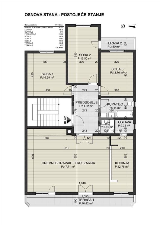 Porodičan svetao 4.0 stan 2 terase 139m² Zvezdara — 2