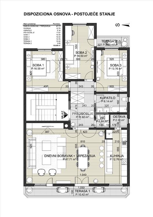 Porodičan svetao 4.0 stan 2 terase 139m² Zvezdara — 3