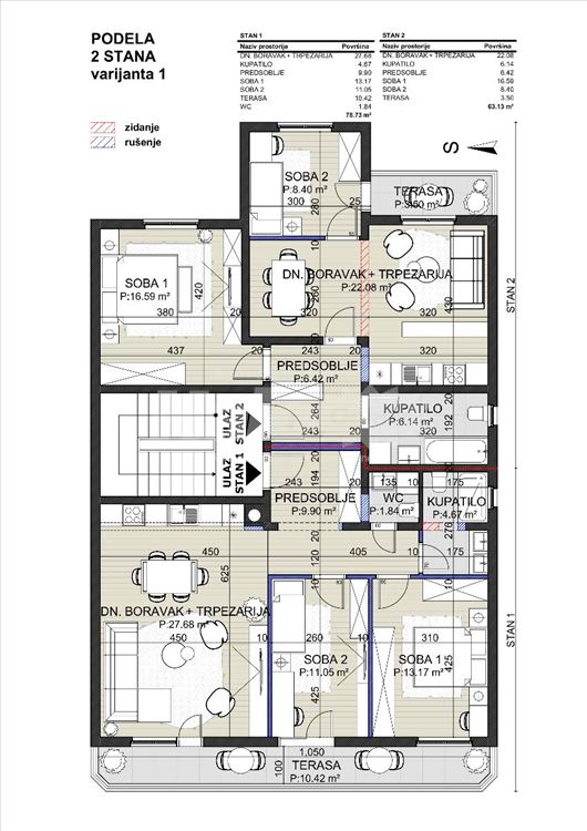 Porodičan svetao 4.0 stan 2 terase 139m² Zvezdara — 4