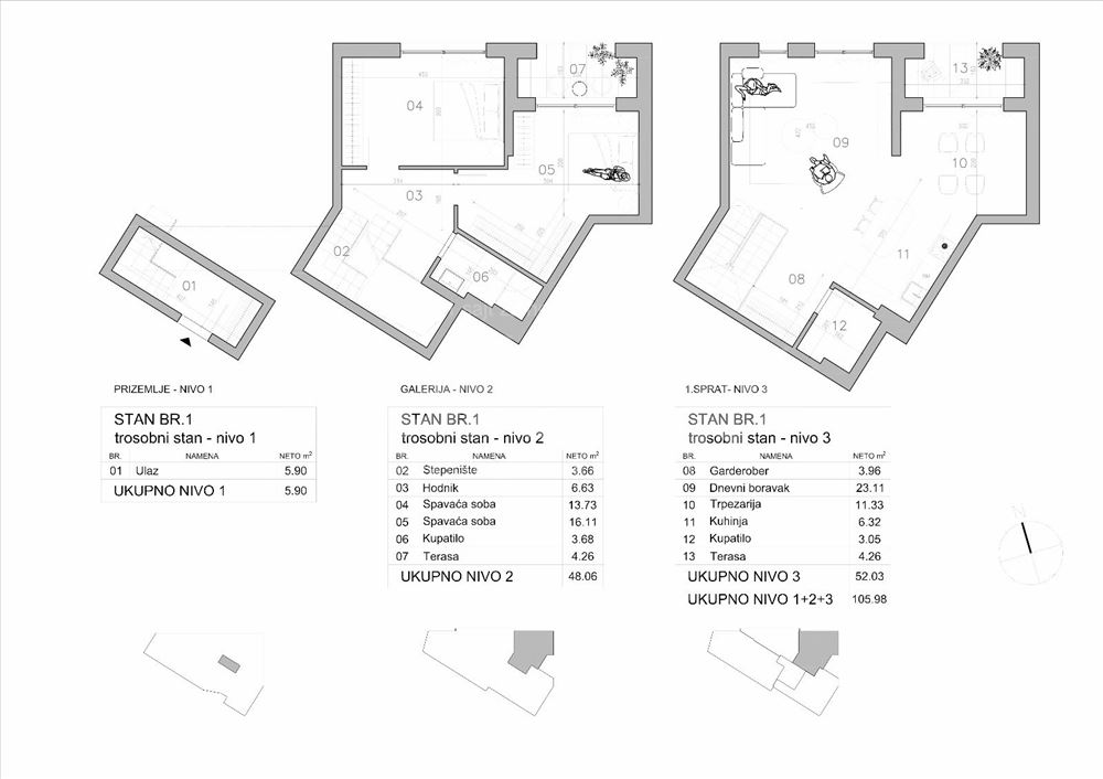 Prime Square, Centar-Dalmatinska , 3.0 m2 105,98m2 — 2