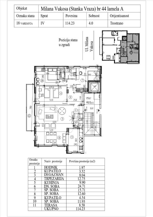 Prodaja stana 3.5, 114 m2,IV sp Bulbuder, — 2