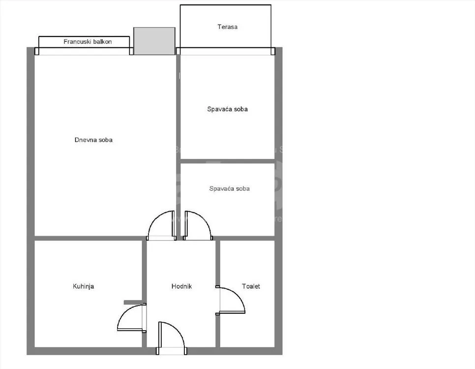 Stan u Borci, centar 1, 56m2, kompletno namesten — 12