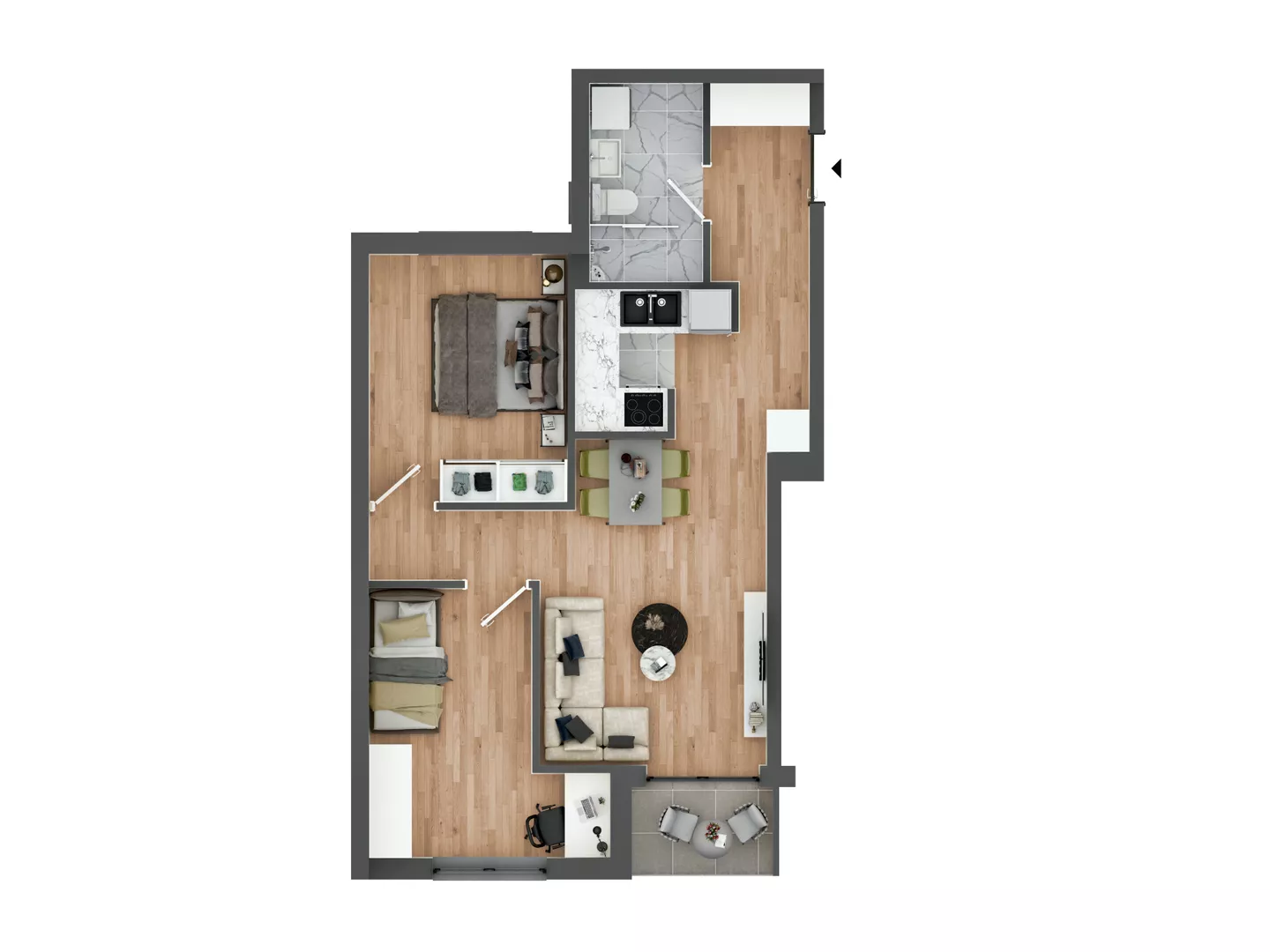 Trosoban stan na prodaju, Lazara Avramovića, 163.470€, 54m² — 4