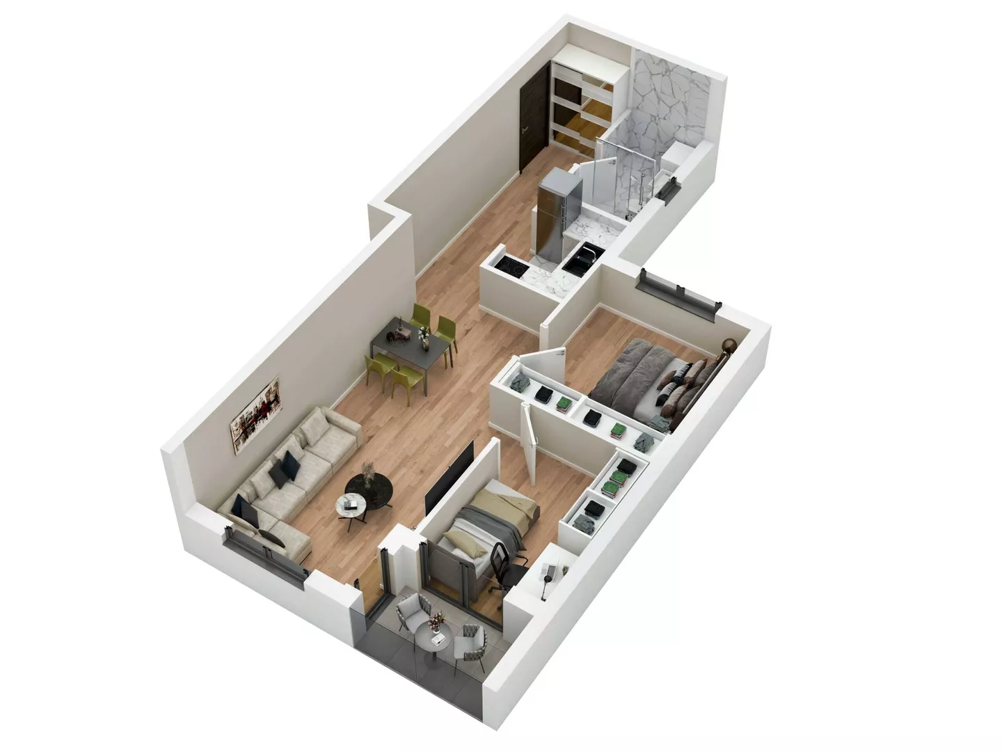 Trosoban stan na prodaju, Lazara Avramovića, 170.670€, 57m² — 4