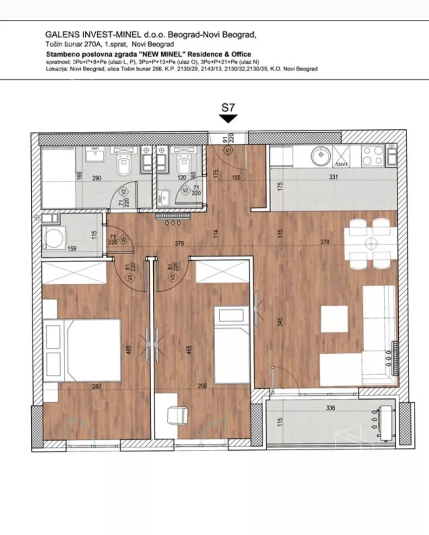 Trosoban stan na prodaju, Tošin Bunar 270, 260.000€, 65m² — 10