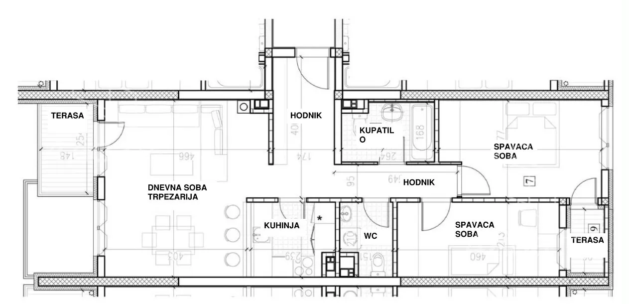 Trosoban stan za izdavanje, Mileve Marić Ajnštajn, 950€, 71m² — 2