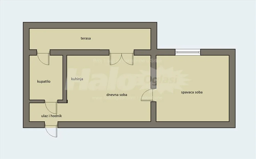 Uknjizen, 39m2, spavaca soba, terasa, parking — 12