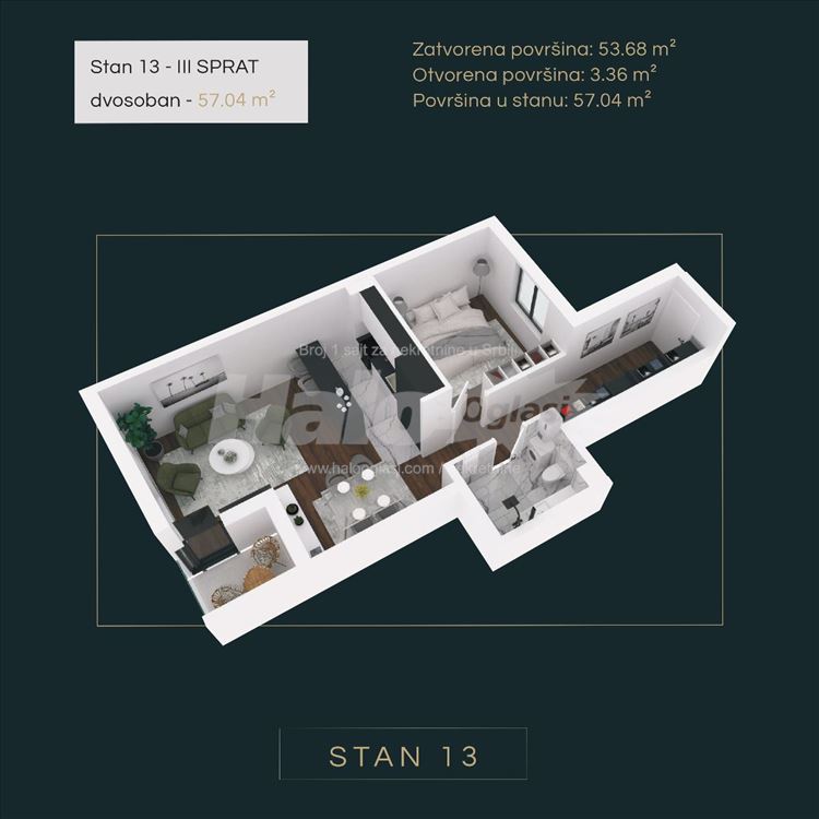 Vračar, N. Hartviga - Novogradnja 2.0 57m2 — 3